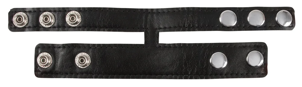 Rebel Cock Strap - szegecses here- és péniszgyűrű (fekete)