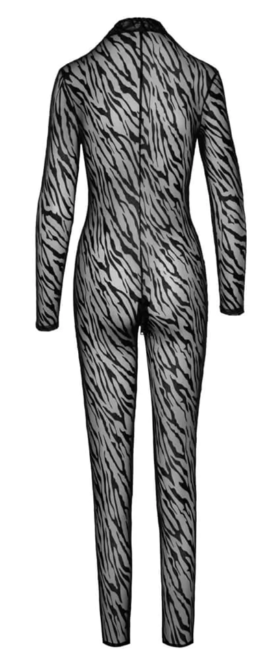 Noir - tigriscsíkos, hosszú overall (fekete)
