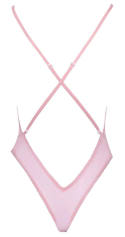 Kissable - rózsás hímzéses body (pink)