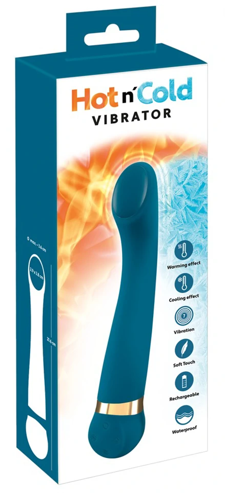 You2Toys Hot 'n Cold - akkus, melegítős G-pont vibrátor (türkiz)