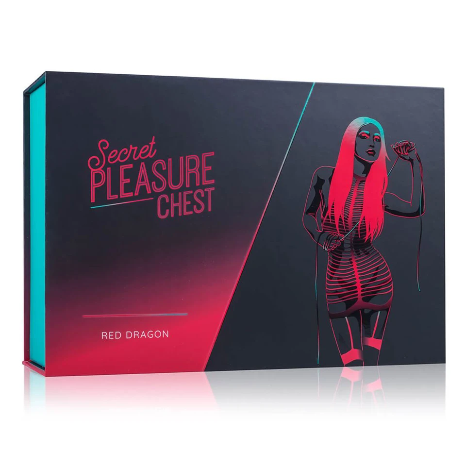 Secret Pleasure Chest - haladó BDSM készlet - 14 részes (piros)