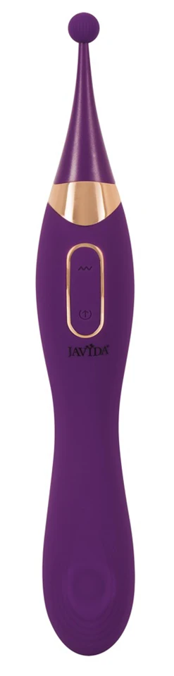 Javida - 2in1 akkus csiklóizgató és vibrátor (lila)