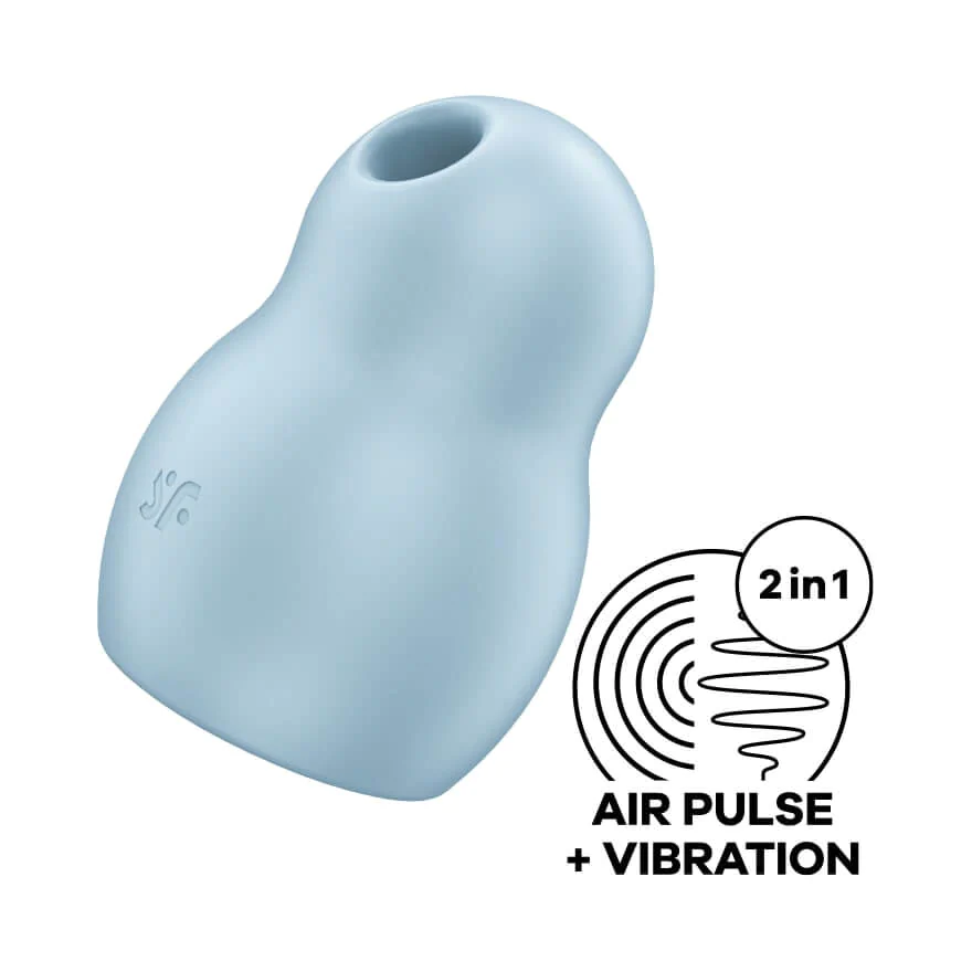 Satisfyer Pro To Go 1 - akkus, léghullámos csiklóizgató vibrátor (kék)