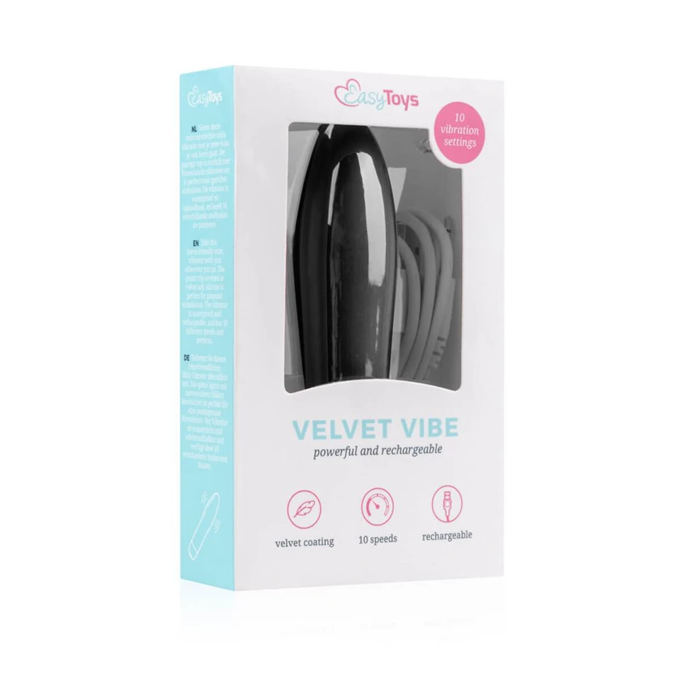 Easytoys Velvet Vibe - akkus G-pont vibrátor (fekete)