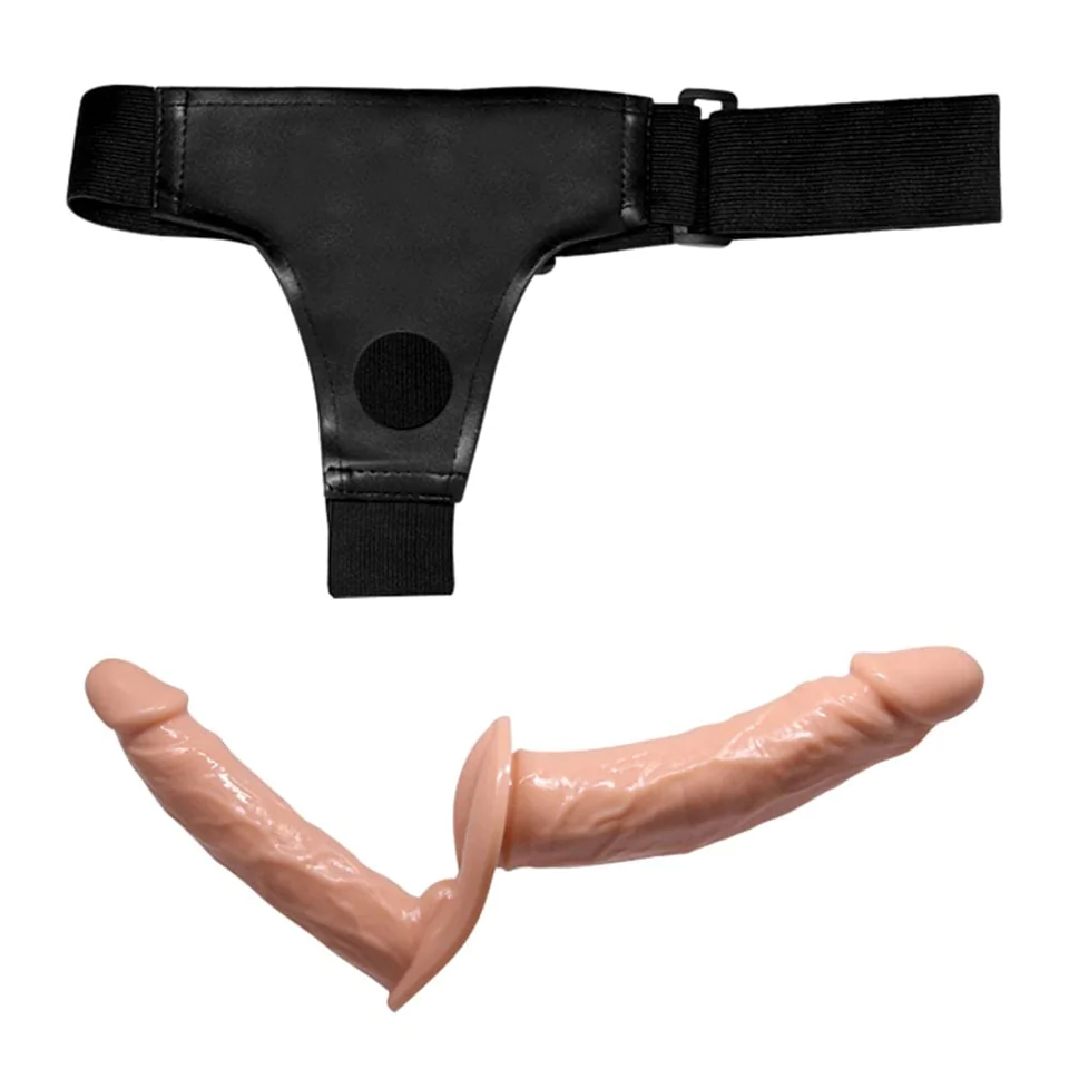 Wearable Harness Strap on Double Ended Realistic Dildo