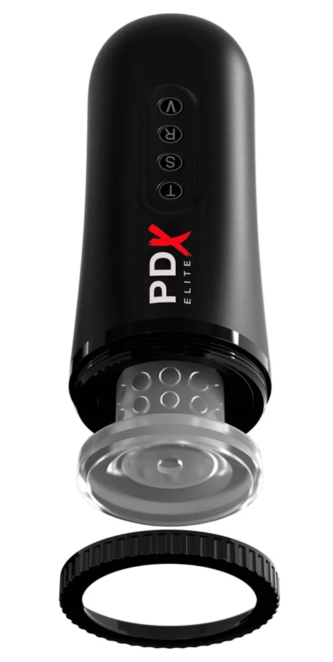 PDX Moto Blower - szívó, rezgő maszturbátor (fekete)