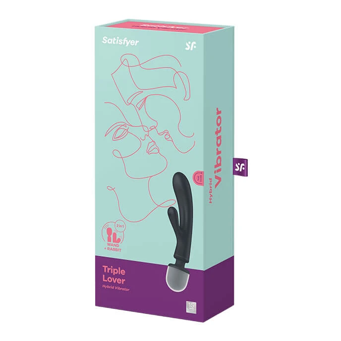 Satisfyer Triple Lover - G-pont és masszírozó vibrátor (ezüst)