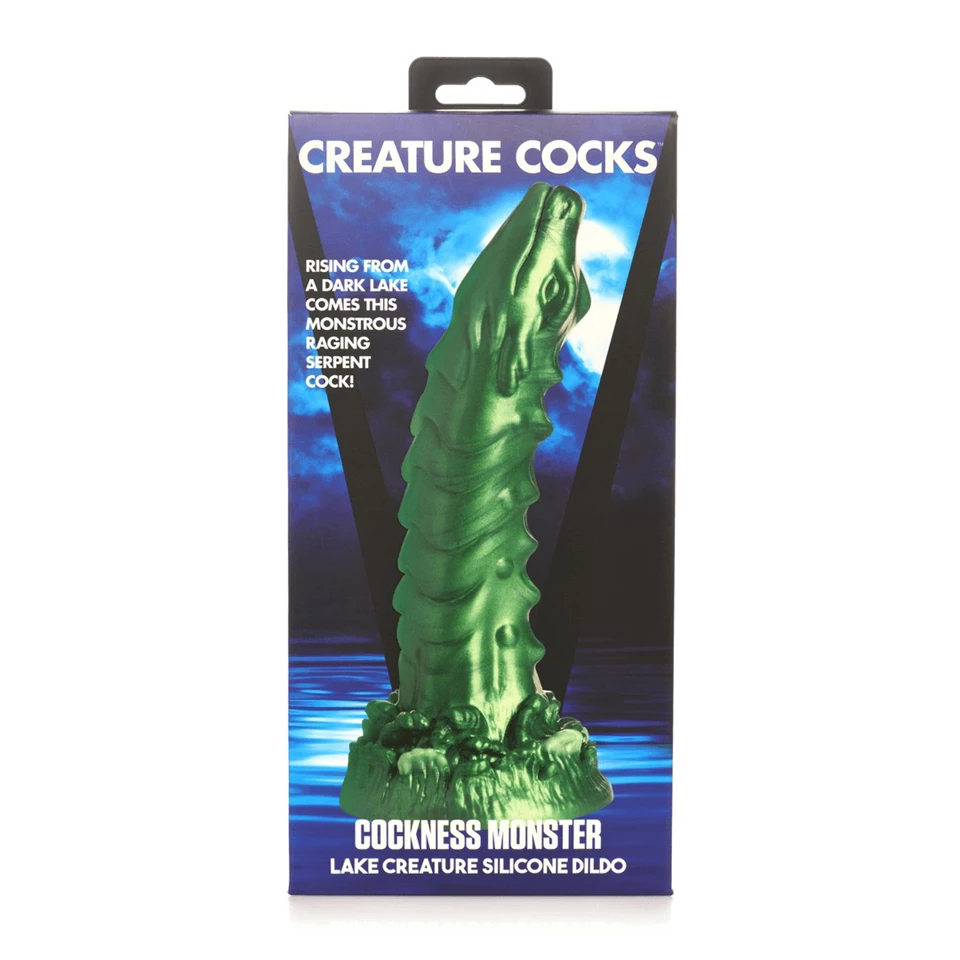 Creature Cocks Cockness Monster - tapadótalpas szilikon dildó (zöld)
