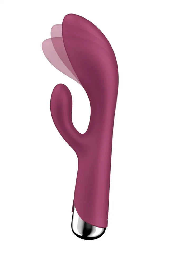 Satisfyer Spinning Rabbit 1 - forgó csiklókaros vibrátor (piros)