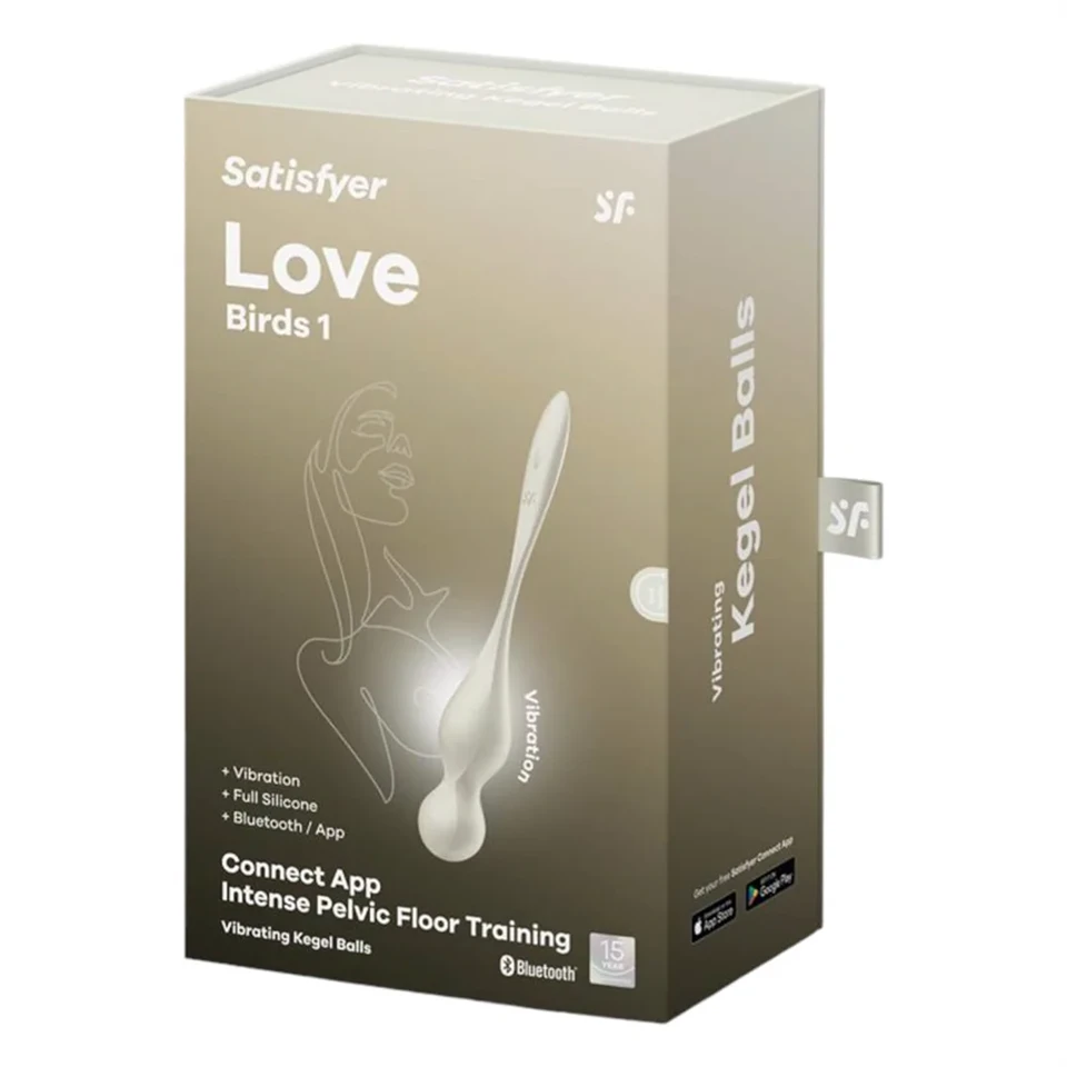 Satisfyer Love Birds 1 - okos, vibrációs gésagolyó (fehér)