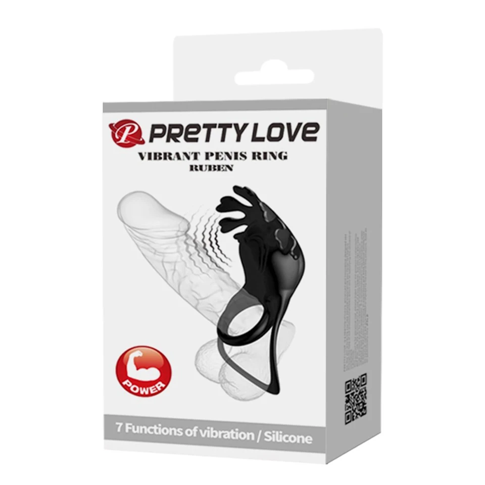 Pretty Love Vibrant Penis Ring Ruben Black