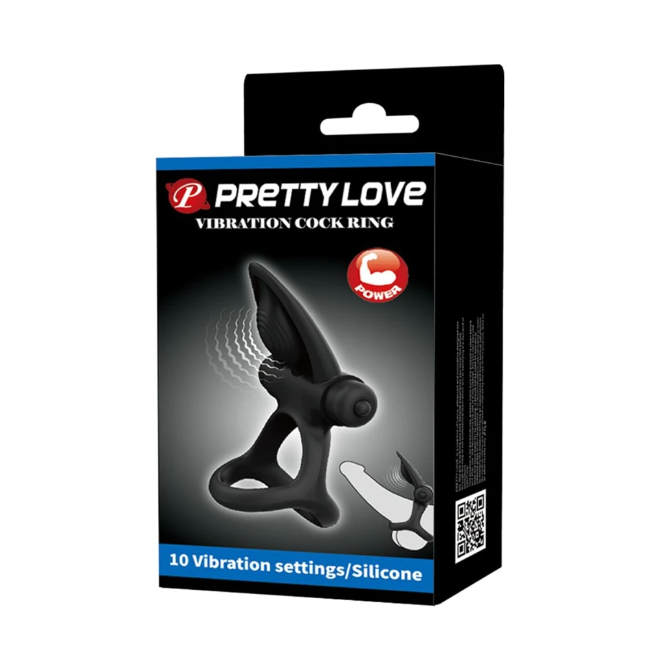 Pretty Love Vibration Cockring Black