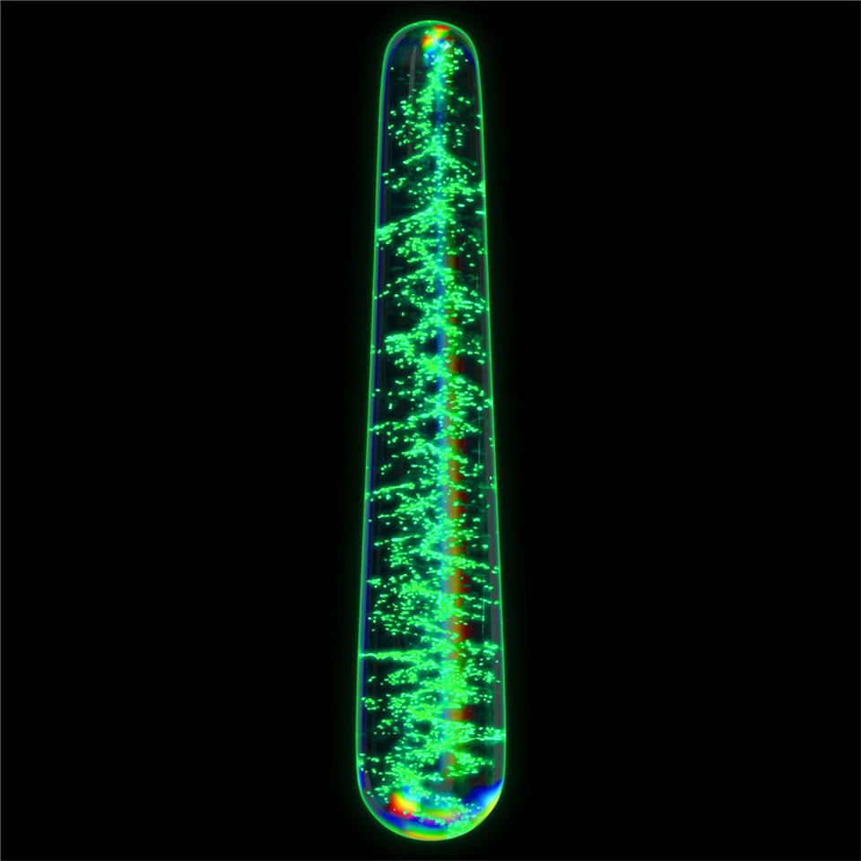 Glow-in-the-dark Twilight Gleam Glass Dildo-Slim Fantasy