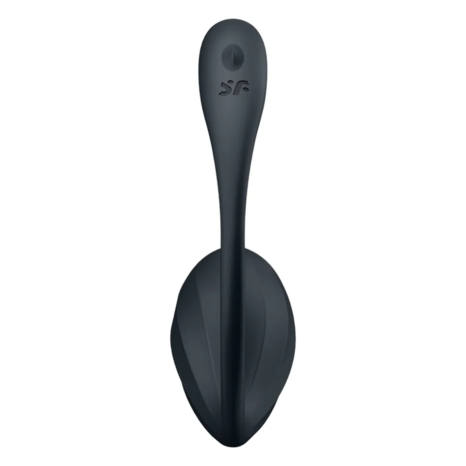 Satisfyer Ribbed Petal - rádiós vibrációs tojás (fekete)