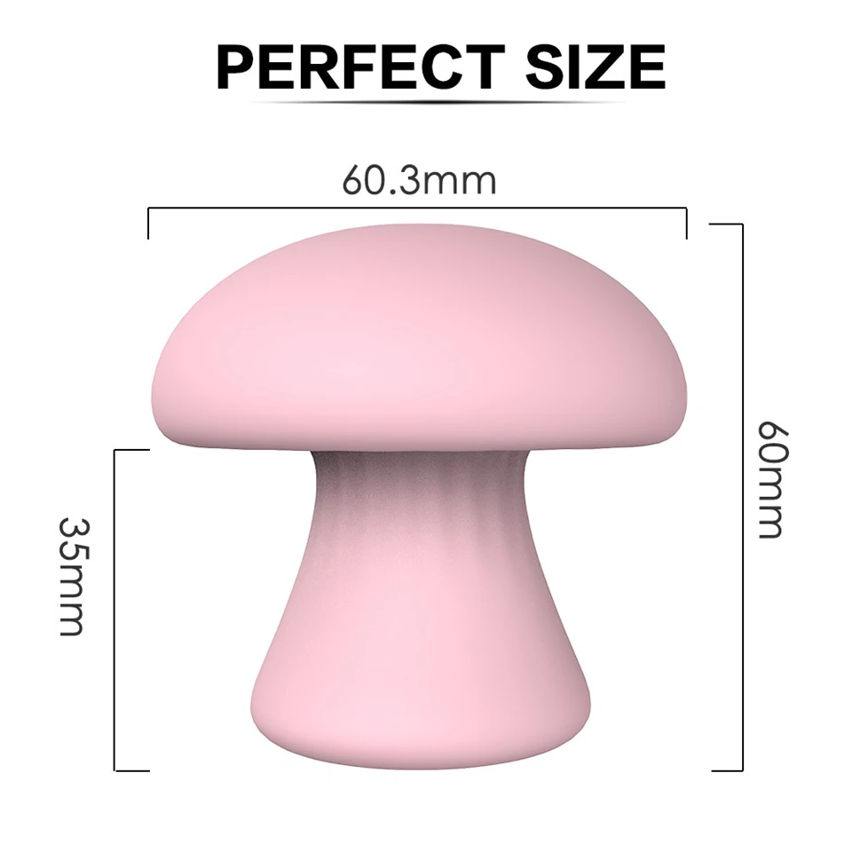 Sex HD Mushroom - akkus arcmasszírozó (pink)