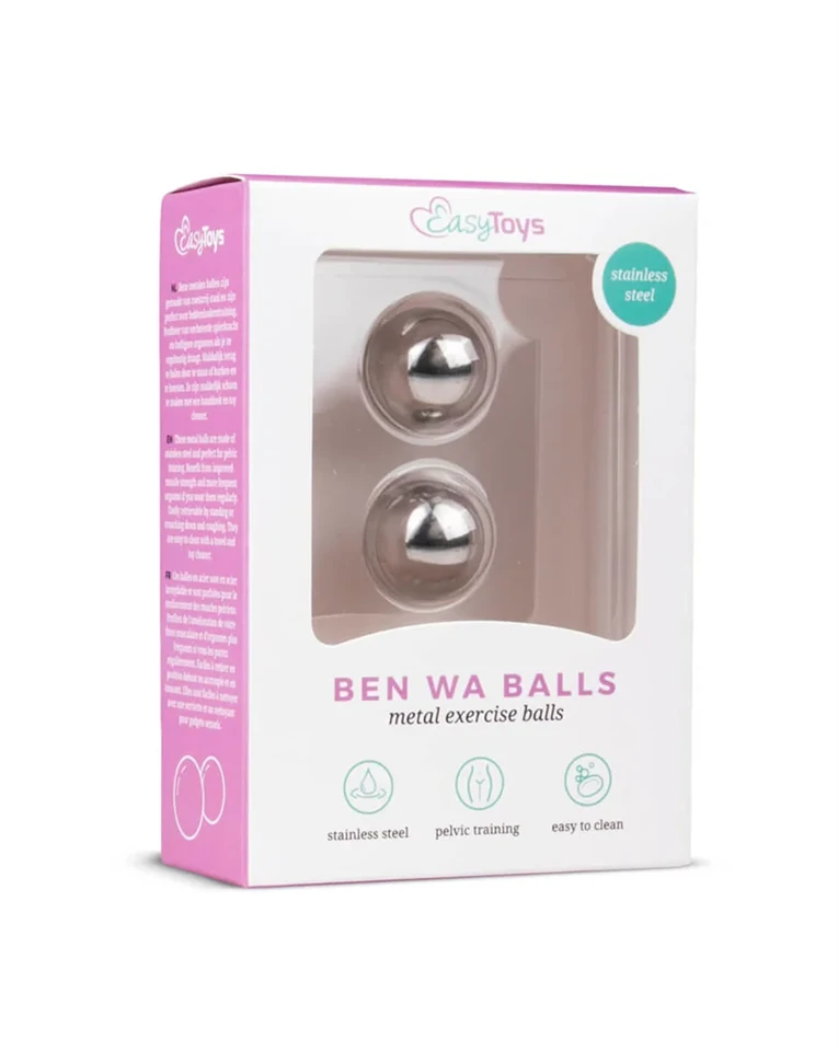 Easytoys Ben Wa - acél gésagolyók - ezüst (19mm)