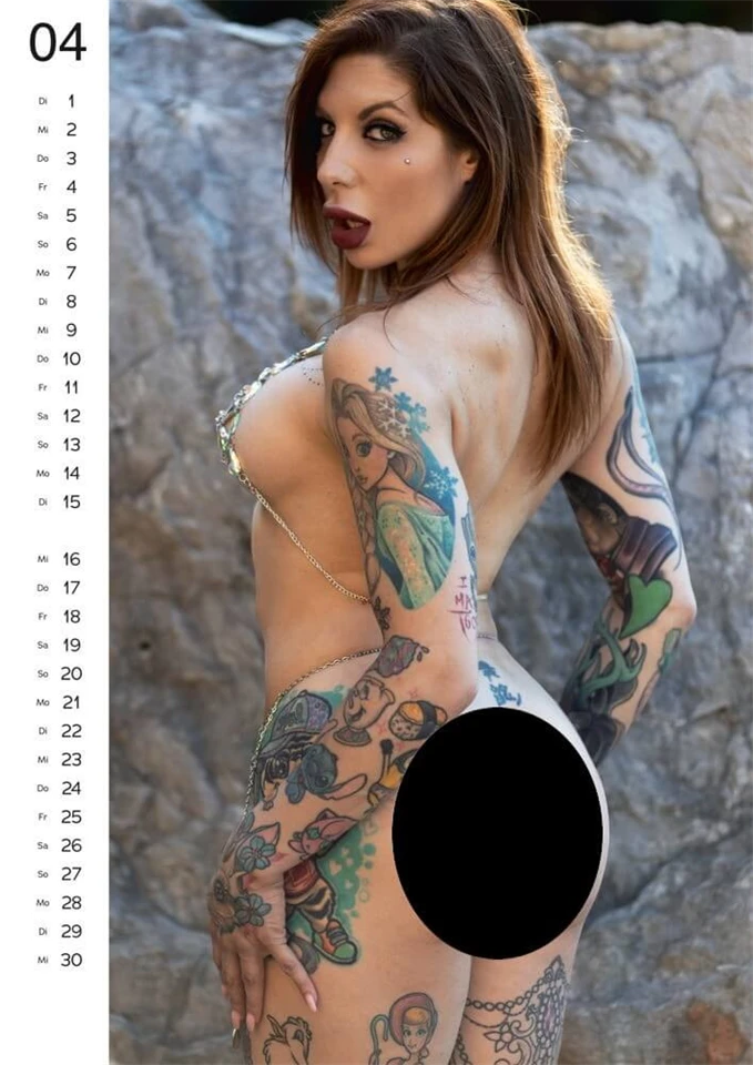 Tattoo Girls - tetovált női naptár - 2025