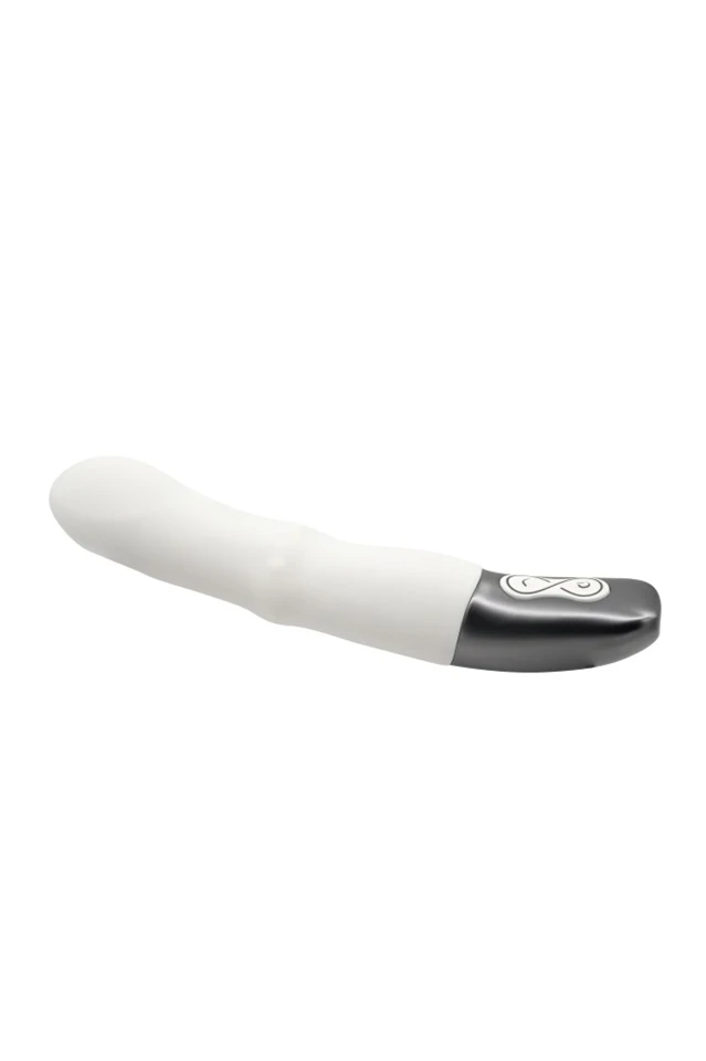 TITANZ 7" SILICONE RECHARGEABLE VIBRATOR IN IVORY WHITE