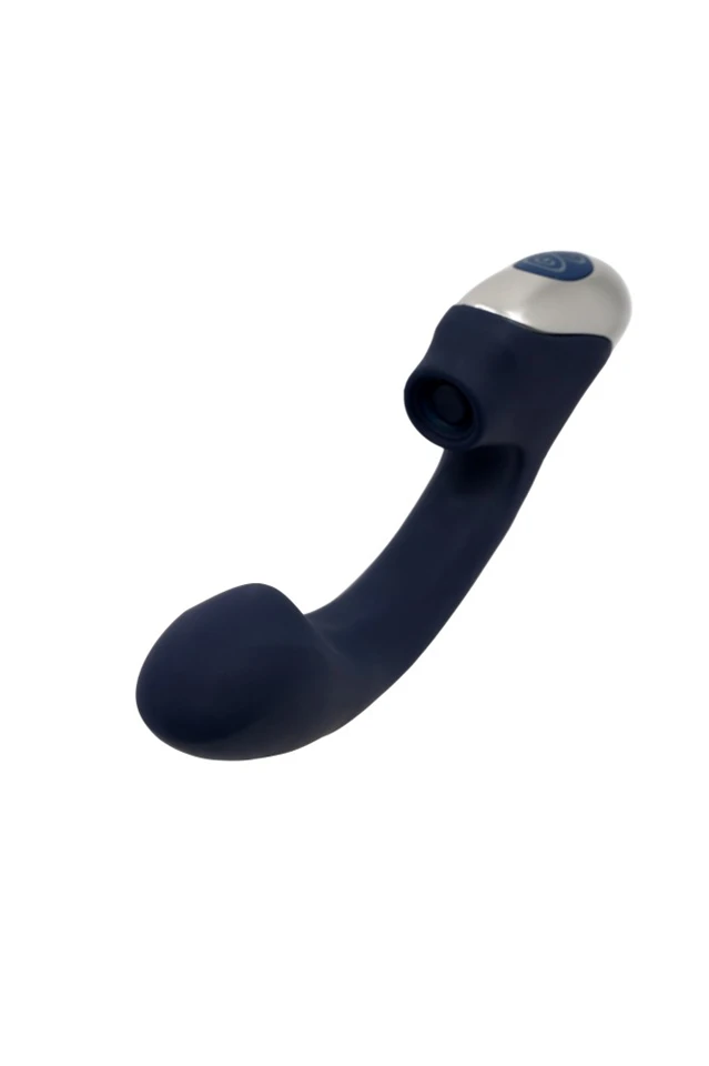 TITANZ 8 " SILICONE RECHARGEABLE VIBRATOR IN BLUE