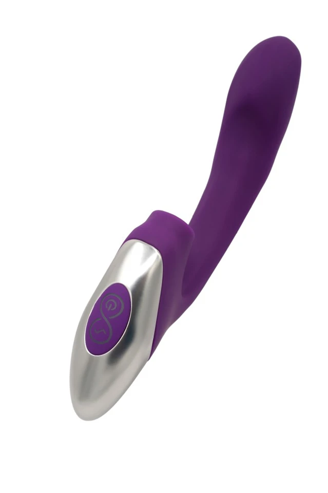 TITANZ 8" SILICONE RECHARGEABLE VIBRATOR IN PURPLE