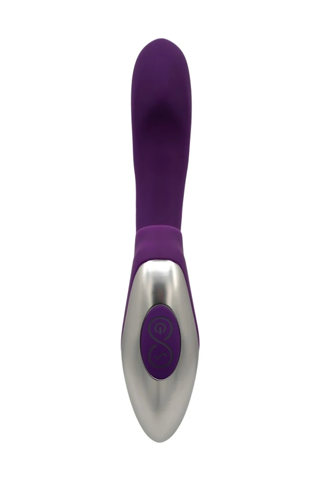 TITANZ 8" SILICONE RECHARGEABLE VIBRATOR IN PURPLE