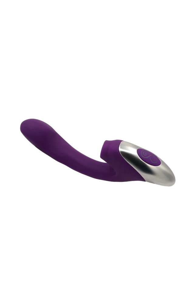 TITANZ 8" SILICONE RECHARGEABLE VIBRATOR IN PURPLE