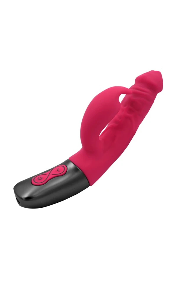 TITANZ 7" SILICONE RECHARGEABLE VIBRATOR IN PINK