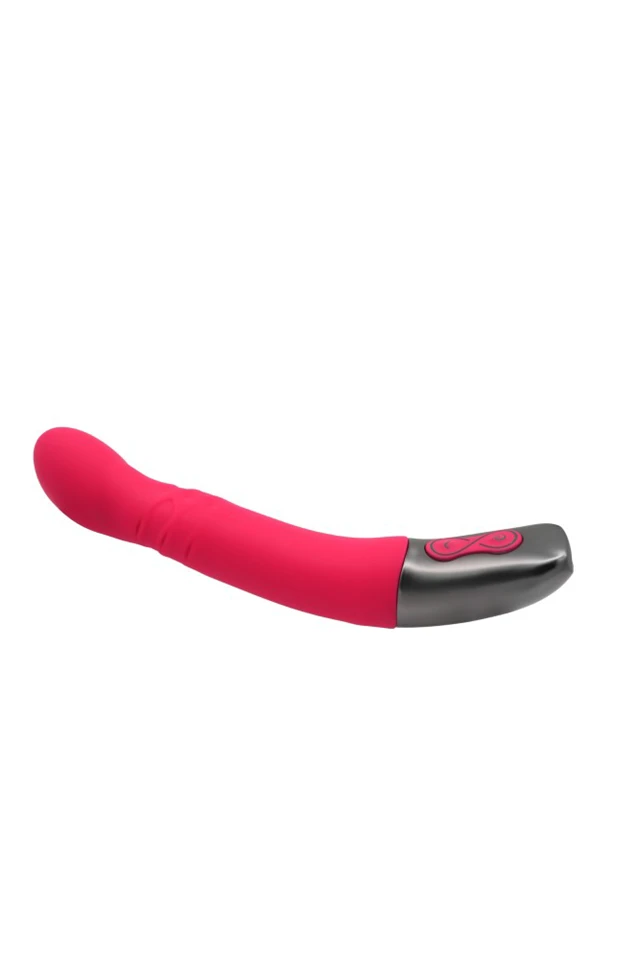 TITANZ 8" SILICONE RECHARGEABLE VIBRATOR IN PINK