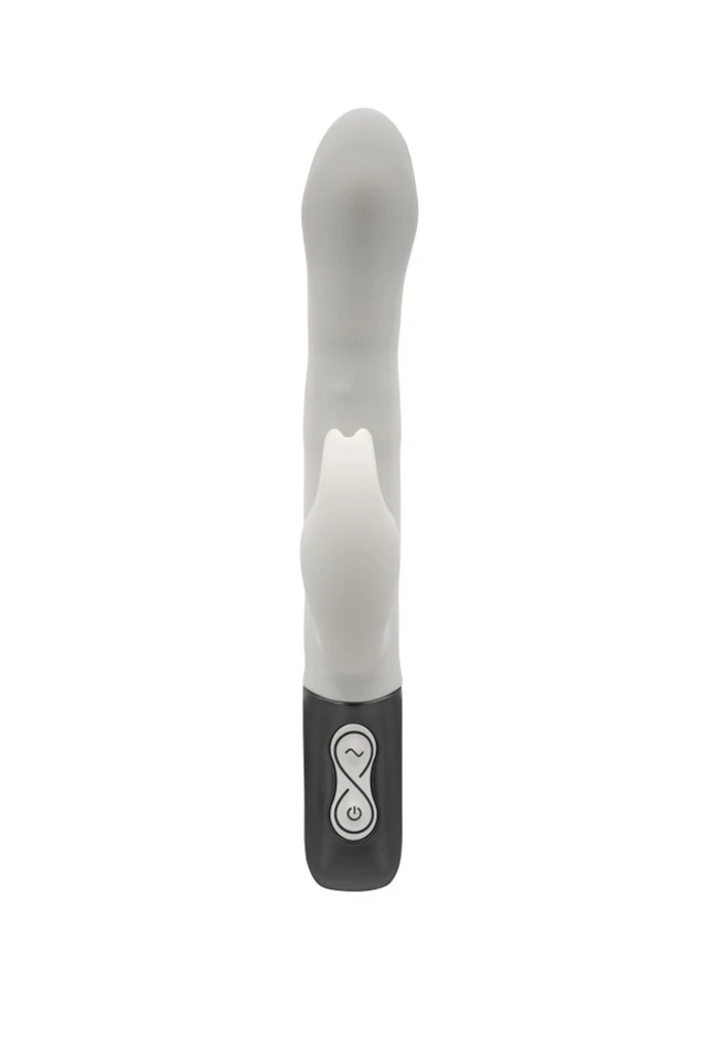 TITANZ 8.5" SILICONE RECHARGEABLE VIBRATOR IN IVORY WHITE