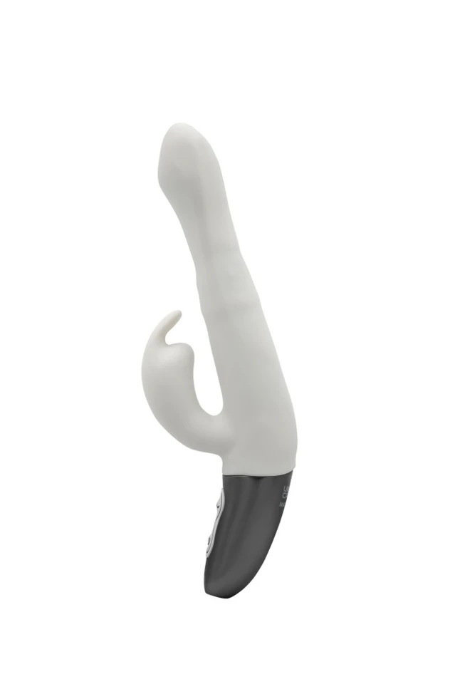 TITANZ 8.5" SILICONE RECHARGEABLE VIBRATOR IN IVORY WHITE