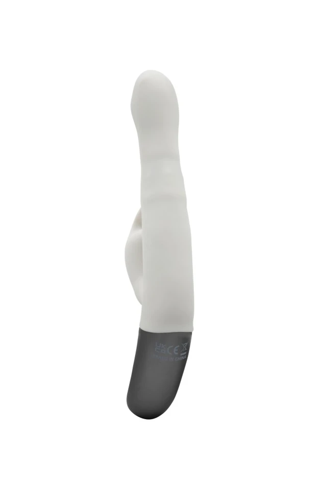 TITANZ 8.5" SILICONE RECHARGEABLE VIBRATOR IN IVORY WHITE