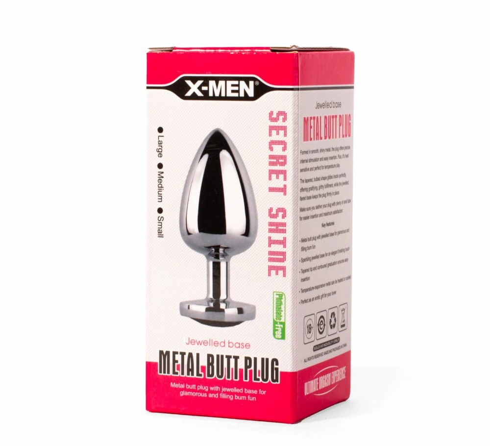 X-MEN Secret Shade Metal Butt Plug Red S