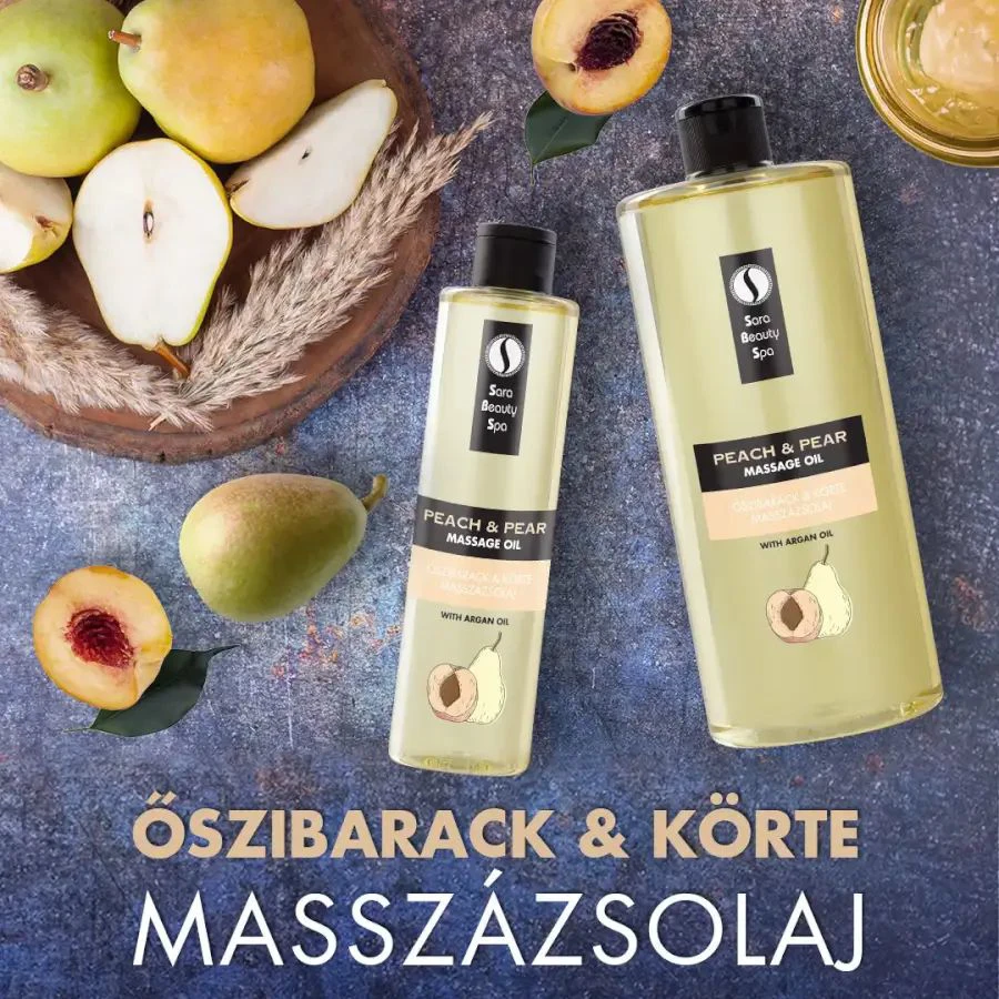 Őszibarack - körte masszázsolaj - 250ml - Sara Beauty Spa