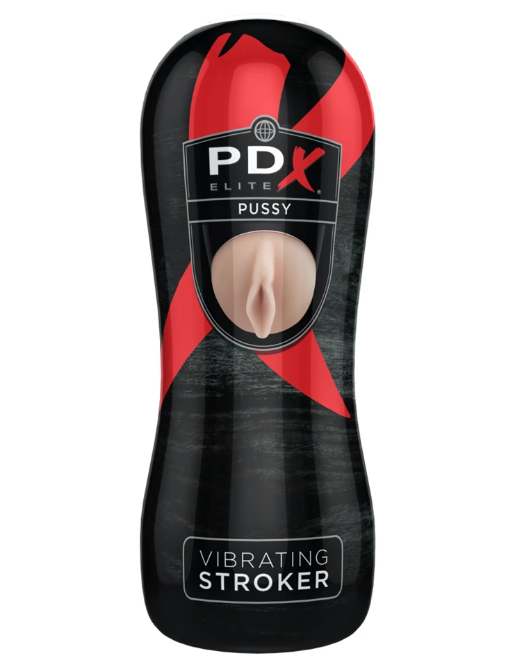 Vibrating Pussy Stroker  Light/Black