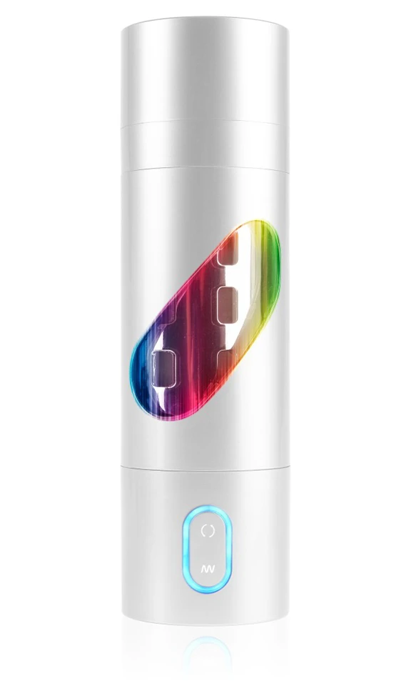 Rechargeable Roto-Bator Pussy  White/Clear/Multi