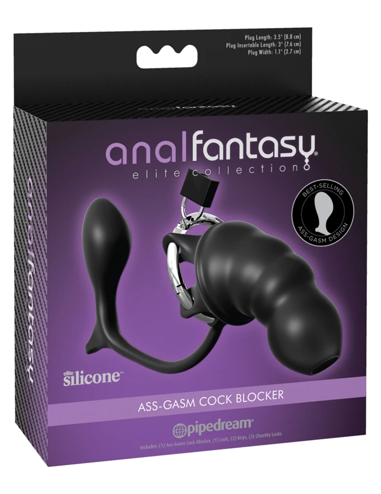 Ass-gasm Cock Blocker  Black