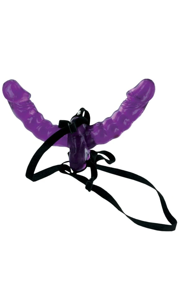 Double Delight Strap-on  Purple/Black