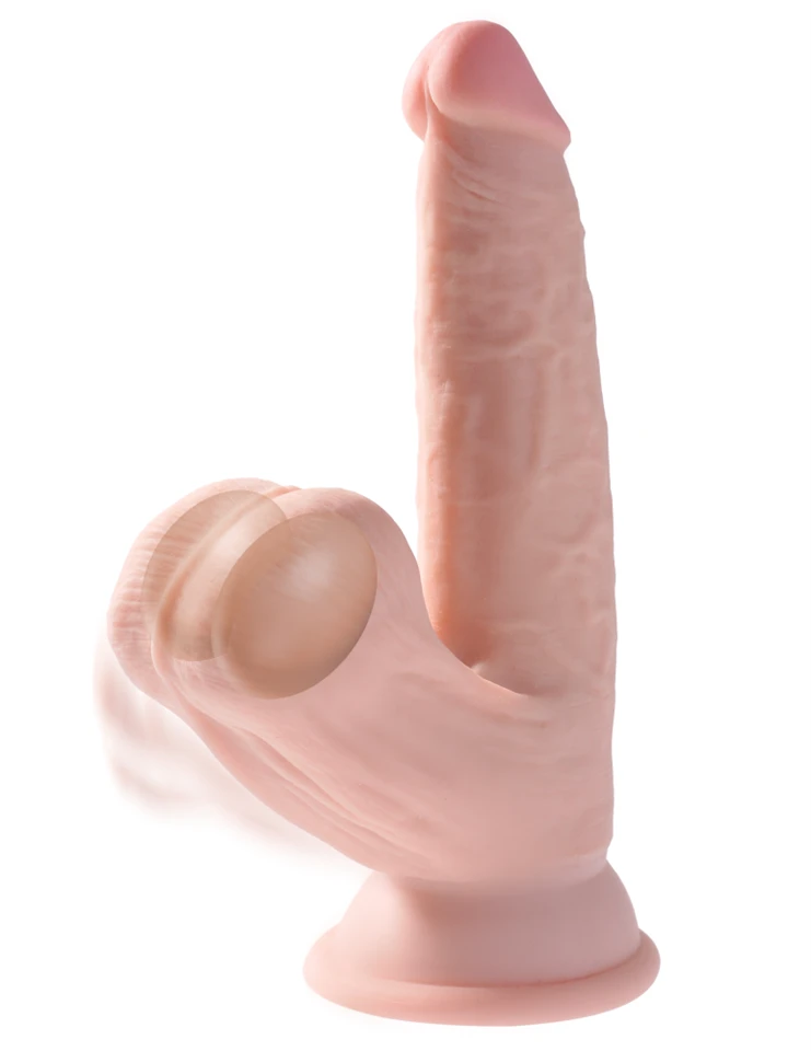 6" Triple Density Cock With Swinging Balls   Light