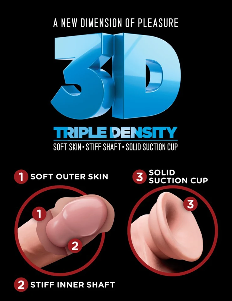 12" Triple Density Cock with Balls Light