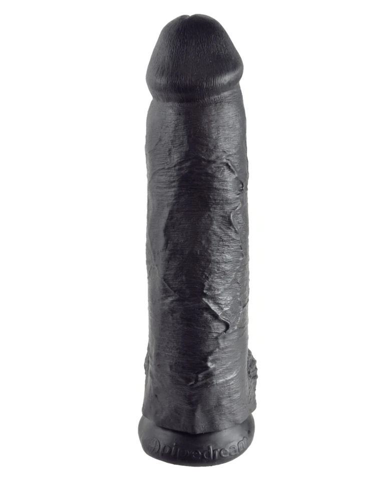 12" Cock with Balls Black
