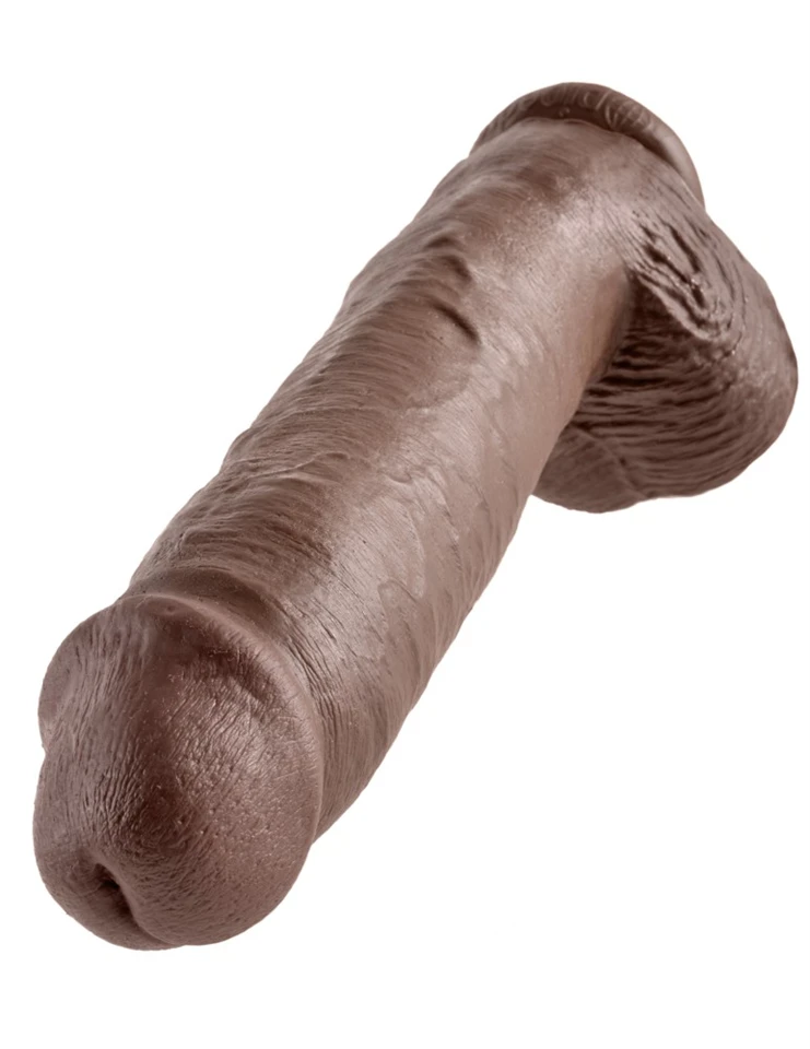 11" Cock with Balls  Brown