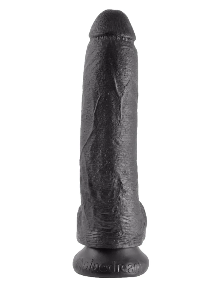 9" Cock with Balls  Black