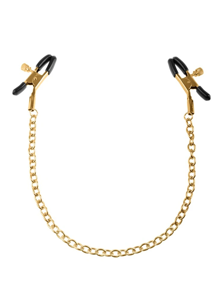 Chain Nipple Clamps  Gold/Black