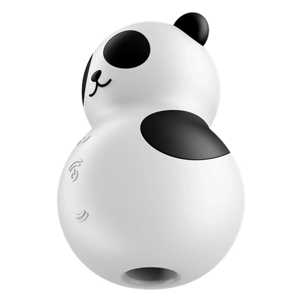 Satisfyer Pocket Panda - léghullámos csiklóizgató (fekete)