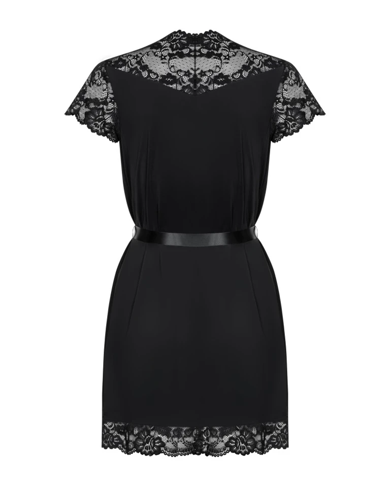 810-PEI-1 peignoir black   S/M