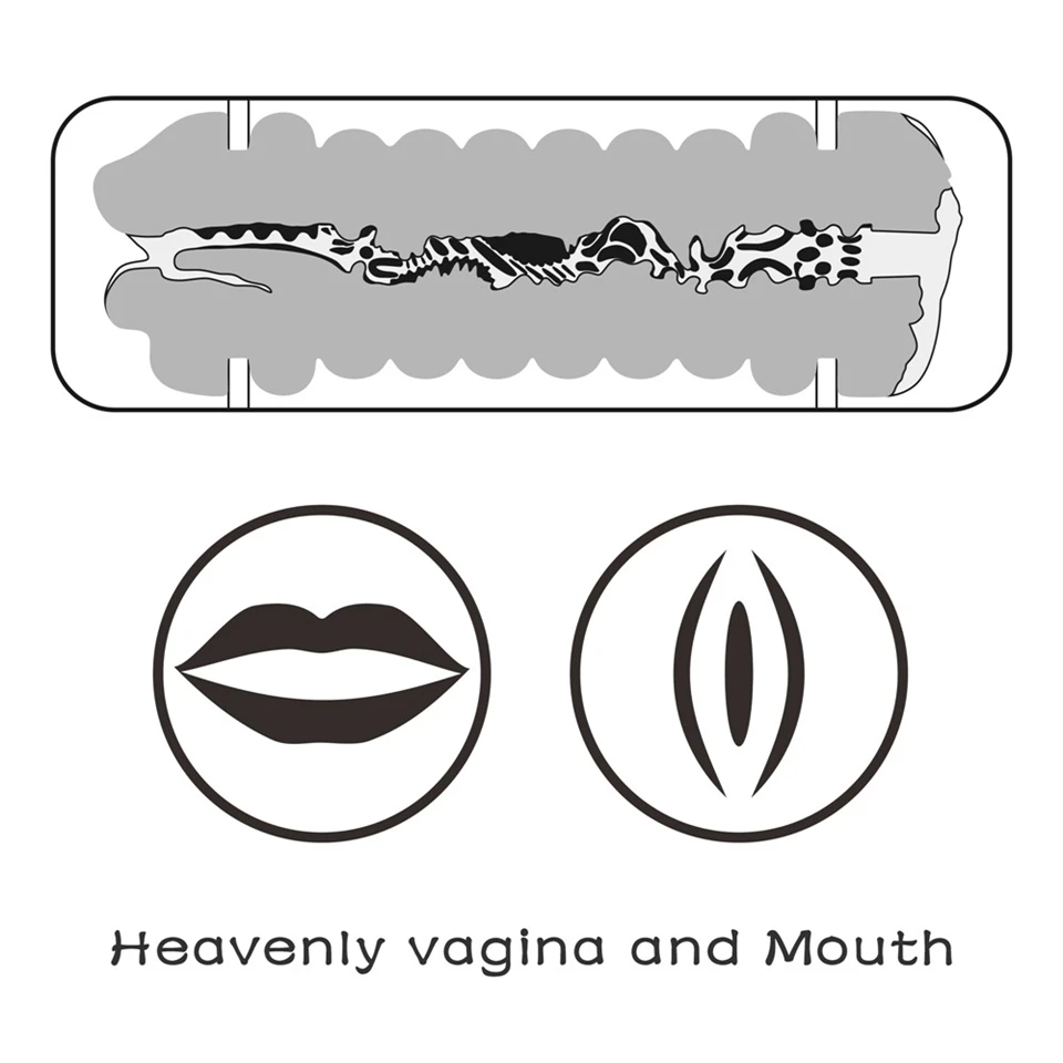 Virgin-skin Blowout Double Side Stroker Vagina and Mouth