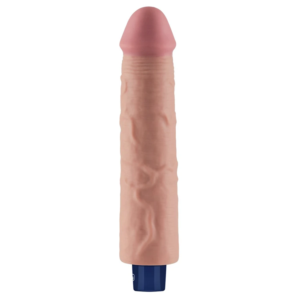 9.5" REAL SOFTEE Rechargeable Vibrating Dildo(Flesh)