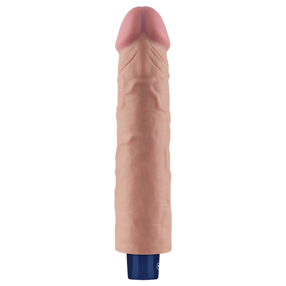 9.5" REAL SOFTEE Rechargeable Vibrating Dildo(Flesh)