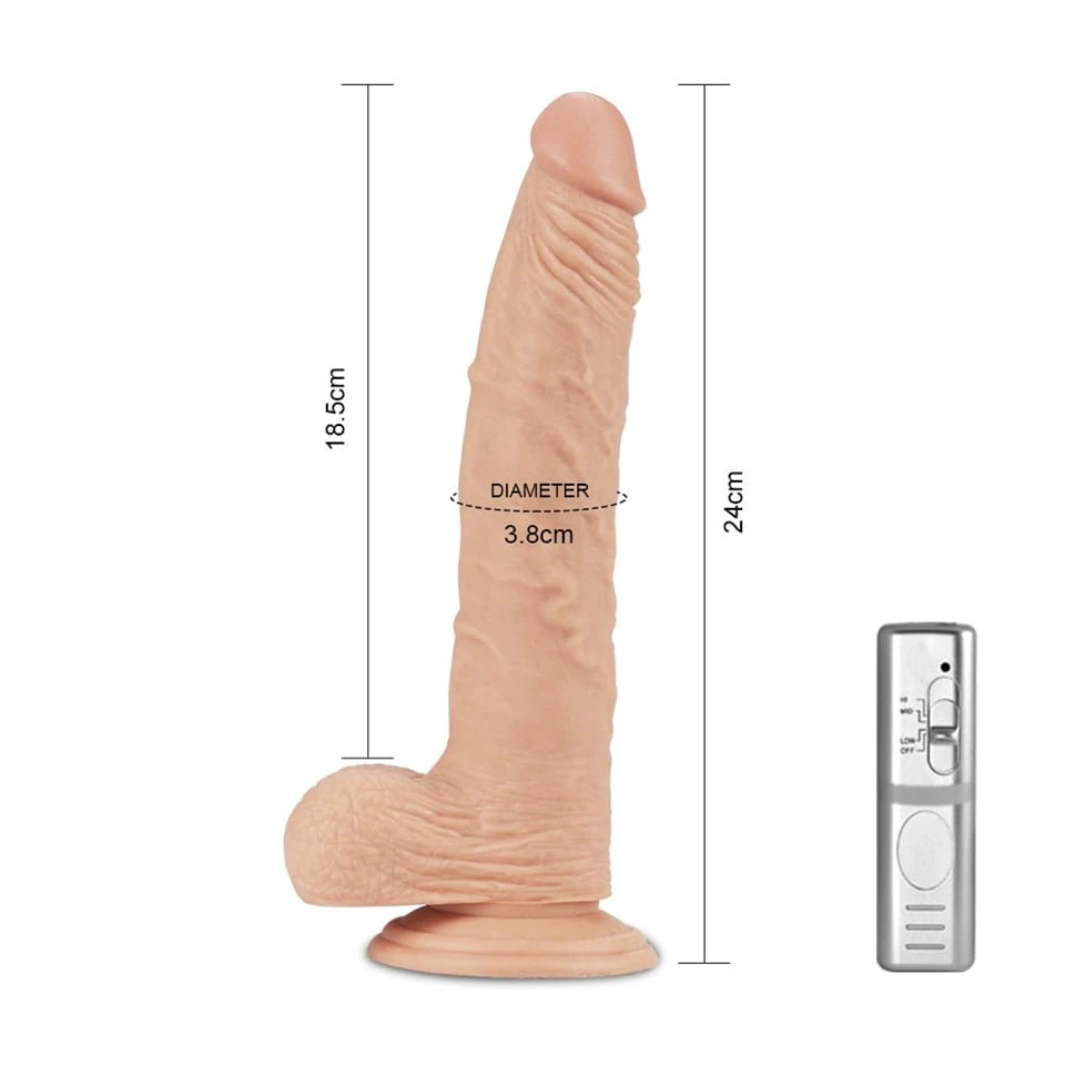 9.5'' Real Extreme Vibrating Dildo