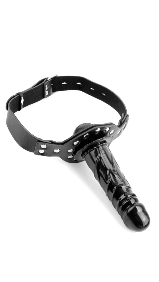 Deluxe Ball Gag with Dildo  Black